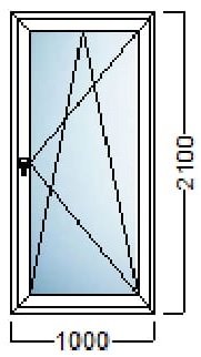 akcija pvc balkonska vrata 100x210 salamander njemacka kvaliteta slika 109736035