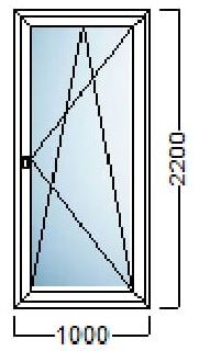 akcija pvc balkonska vrata 100x220 salamander njemacka kvaliteta slika 109736218