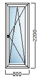 akcija pvc balkonska vrata 80x220 salamander njemacka kvaliteta slika 109731471