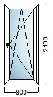 akcija pvc balkonska vrata 90x210 salamander njemacka kvaliteta slika 109731763