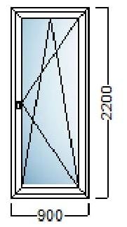 akcija pvc balkonska vrata 90x220 salamander njemacka kvaliteta slika 109731950