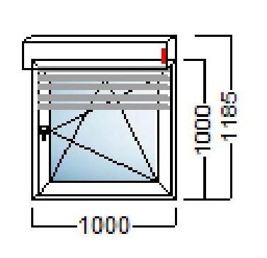 akcija pvc prozor 1kr 100x100 alu roleta salamander njemacka kvaliteta slika 112407356